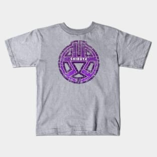 Shibuya Ward of Tokyo Japanese Symbol Distressed Kids T-Shirt